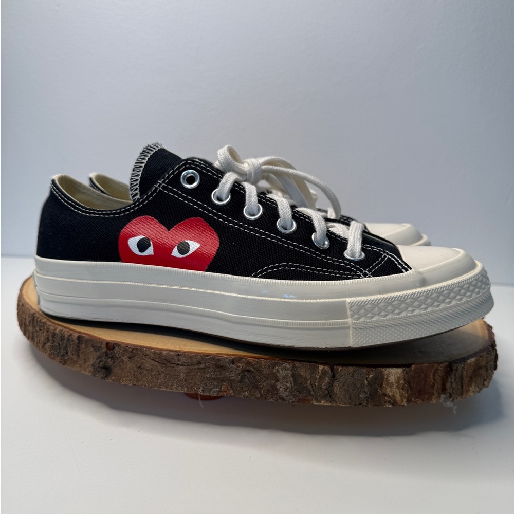 COMME DES GARCONS CDG PLAY CONVERSE BLACK LOW UNISEX Size  Women's 8/Men’s 6